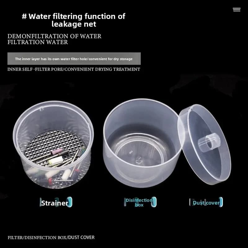 Drill Tips for Nail Art Molding Head Disinfection Box Nail Tools Cleaning Box Manicure Accessories for Clipper