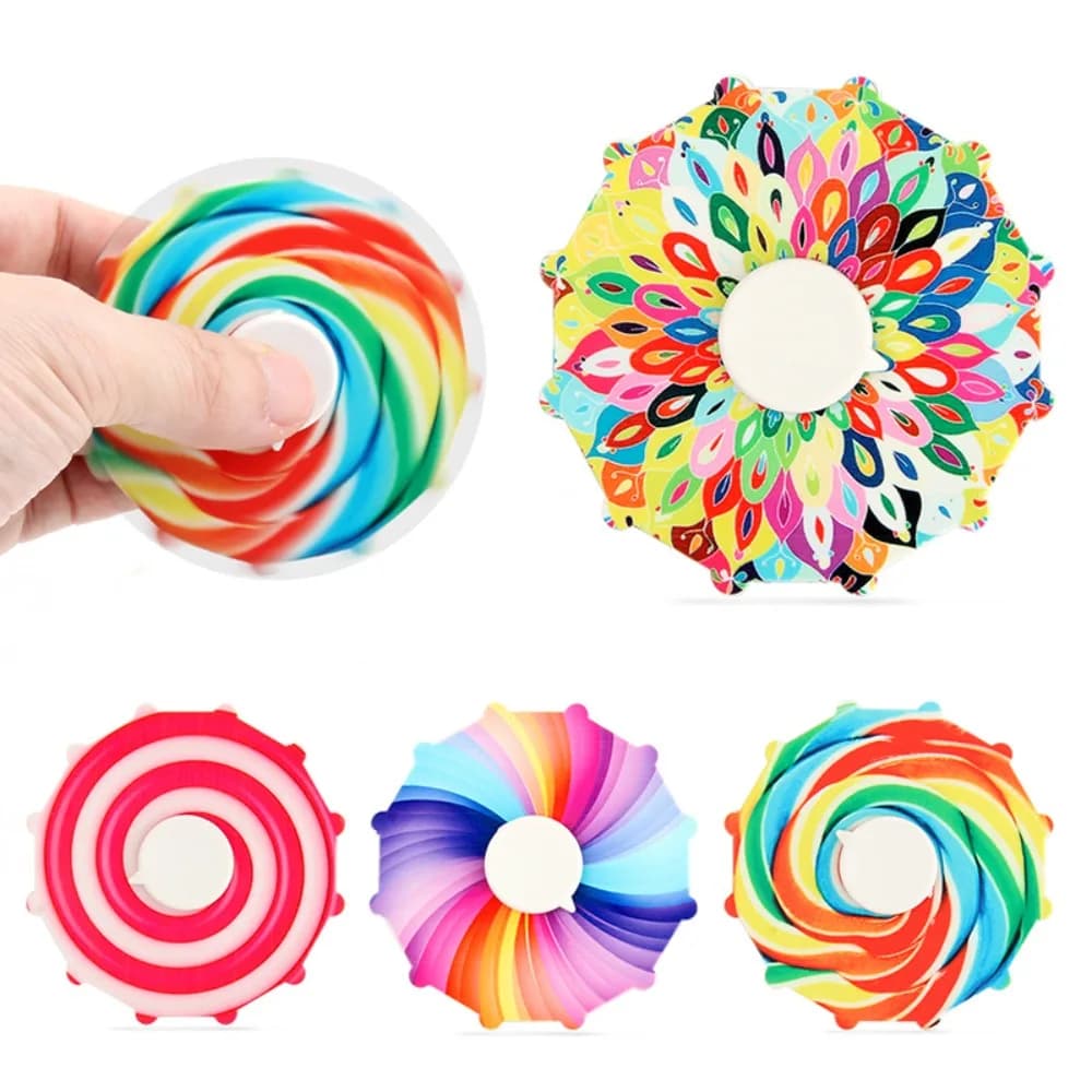 Mini Fidget Spinner Arcobaleno Antistress, Gadget per Sacchetti Regalo, Bomboniere per Feste di Compleanno, Premi per la Classe, Forniture per Giochi e Festival