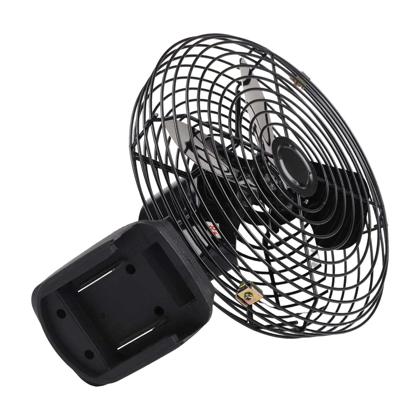 Ventilatore da campeggio da 8 pollici, ventilatore alimentato a batteria, ventilatore leggero con presa di alimentazione CC per BL1850 e BL1830