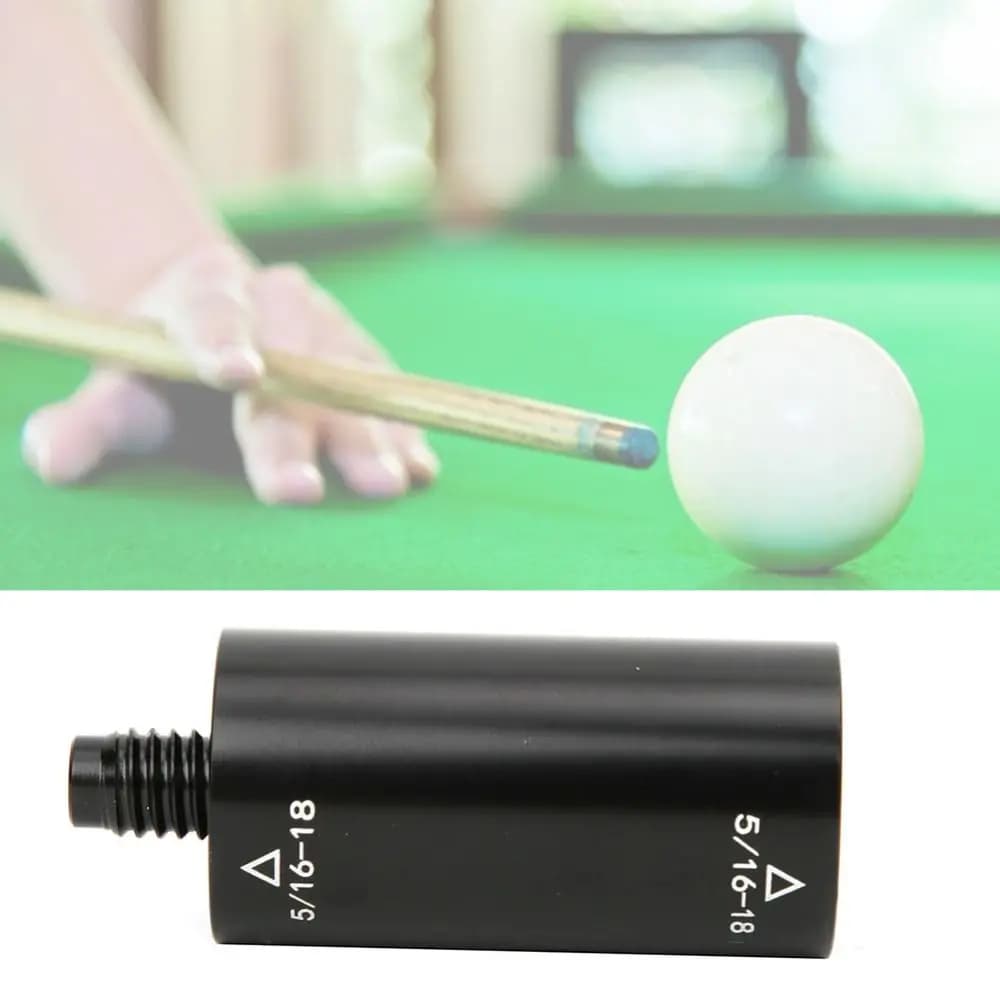 Prolunga per Stecca da Biliardo in Alluminio Nera Portatile, Estensore Compatto per Stecca da Snooker, Accessorio per Gioco di Biliardo