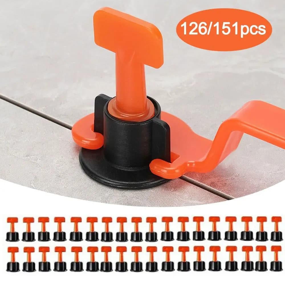 126/151 Pezzi Clip di Livellamento per Piastrelle, Sistema di Livellamento Riutilizzabile per Piastrelle in Ceramica