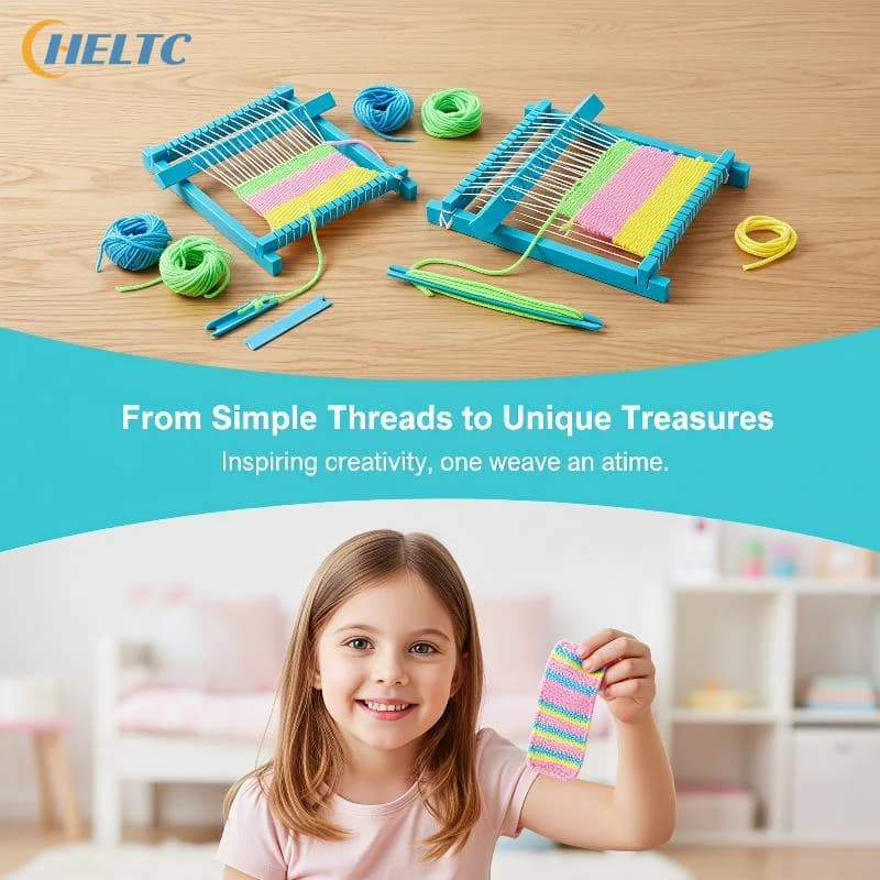 1 Set DIY ABS Kids Technology Handmade Weaving Tool STEM DIY Weaving Loom Kit For Primary Secondary School Students