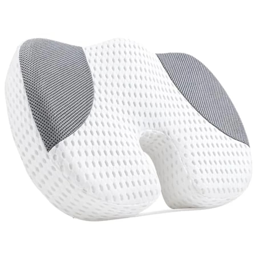 Cuscino Rialzato per Vasca Idromassaggio, Cuscino Ergonomico 4D in Rete Traspirante con Ventose Antiscivolo Potenti, Montaggio Rapido