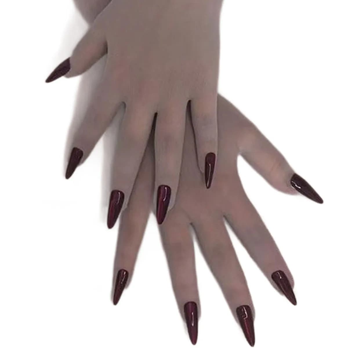 Guanti da dito per unghie in seta anti-gancio ultrasottili e divertenti, guanti da calzino in seta a cinque dita alla moda, guanti di Halloween