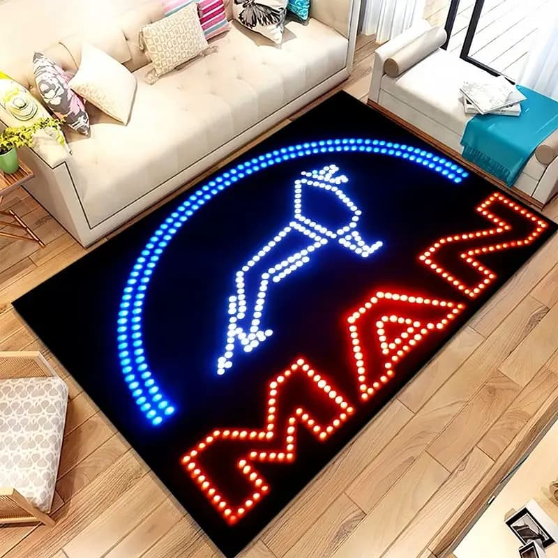 Retro MAN Truck Lorry Logo Living Room Non-Slip Area Rug Soft Carpet for Bedroom Kids Playroom Sofa,Home Decor Doormat Gift