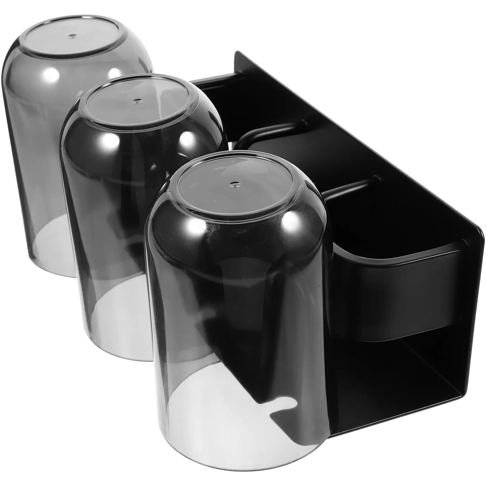 Set Porta Spazzolino in Alluminio e PP, Portaoggetti da Bagno Senza Foratura, Porta Spazzolino e Dentifricio, Mensola Porta Bicchieri da Parete