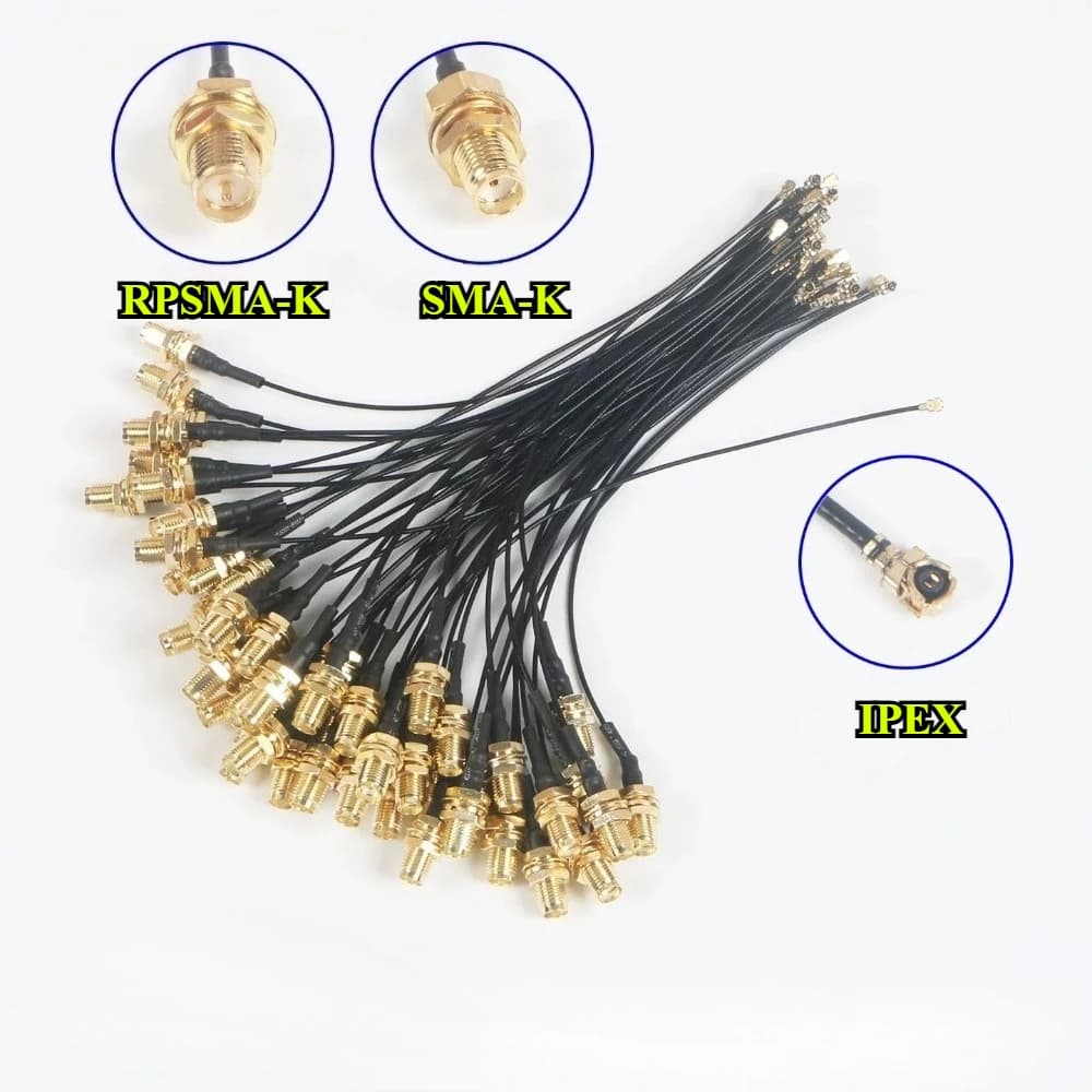 Cavo Pigtail RP SMA 2/5/10 Pezzi RF113 2.4G Connettore SMA Maschio/Femmina a Cavo UFL/U.FL IPEX per Antenna WiFi, Prolunga