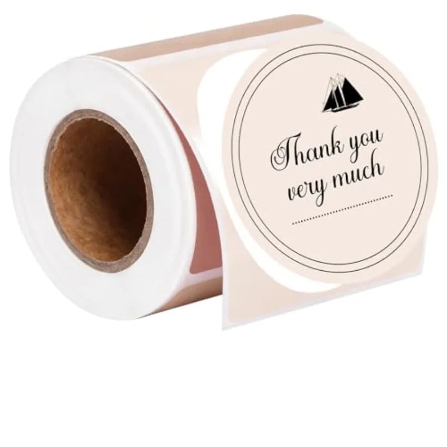 2 Inch Round Thermal Labels Gradient Thermal Printer Stickers for Small Business Bakery Candle Packaging Name Tags 140 Labels P