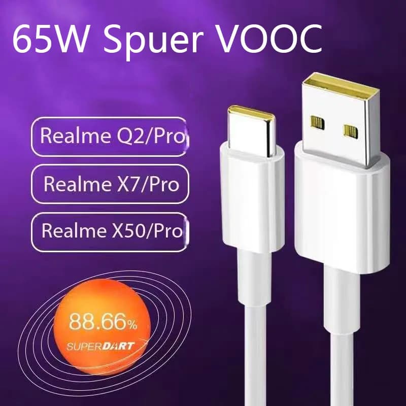 1/1.5/2M Realme 6.5A USB Tipo C Super Dart Cavo di Ricarica Veloce Per GT 5 6 Neo 2 3 7 12 13 14 15 P4 Pro Plus Supervooc linea dati