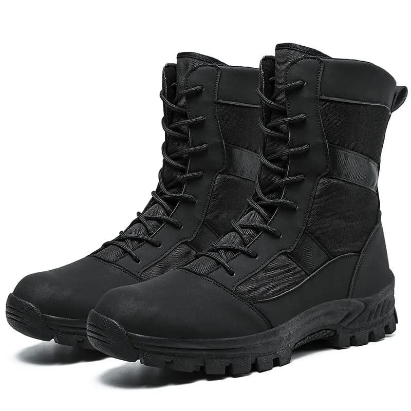 High Quality Men's Wide Width Tactical Boots Desert Hiking High Top Ankle Boots Waterproof Non-Slip Outdoor Combat Shoes for Men