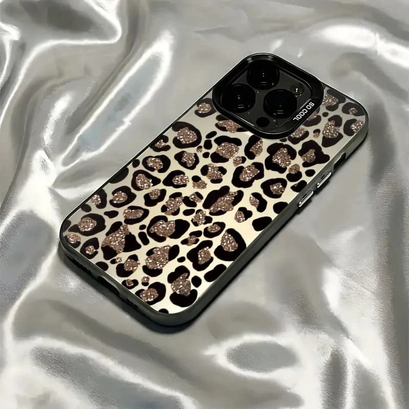 Minimalist And Elegant Leopard Print Phone Case for Iphone 17 16 Pro Max 15 14 13 12 11 XS X XR 7 8 Plus 16E IMD Material Cover