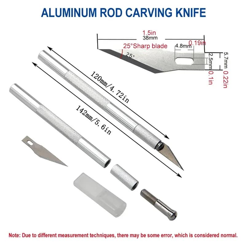 DIY Aluminum Alloy Hand Carving Knife Model Making Art Knife Woodcarving Hand Account Cutting Paper Cutting Tool Accessories