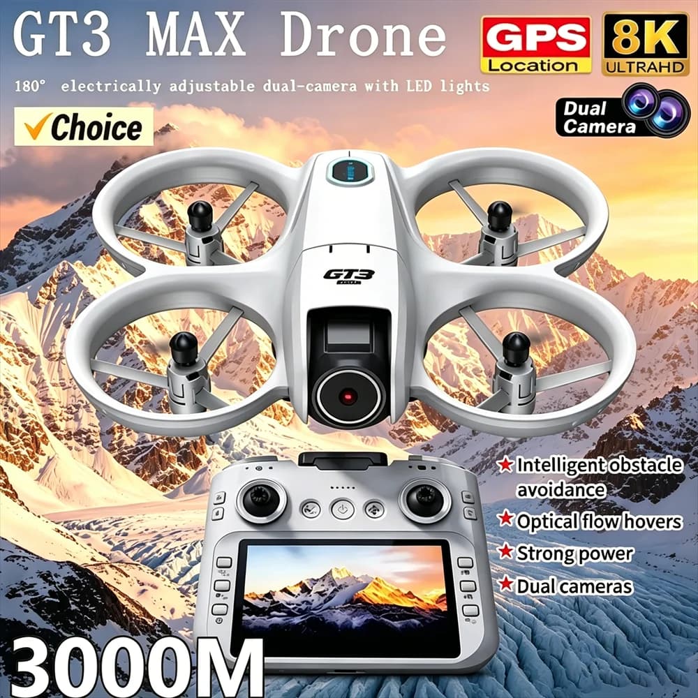 2025 GT3 MAX 8K HD Drone Screen Control Professional Aerial Avoiding Obstacle Remote Control Brushless Quadcopter Mini UAV