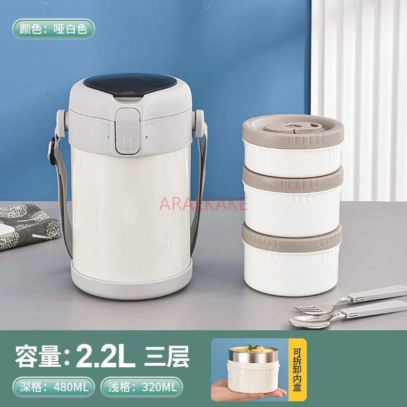 Lunch box isolato in acciaio inossidabile 304, secchio per il pranzo, portatile per impiegati, isolamento domestico sottovuoto ultra lungo