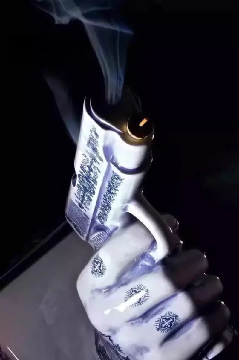 Blocco nbhd nero blu pistola bruciatore di incenso supporto per aromaterapia bastoncino di incenso