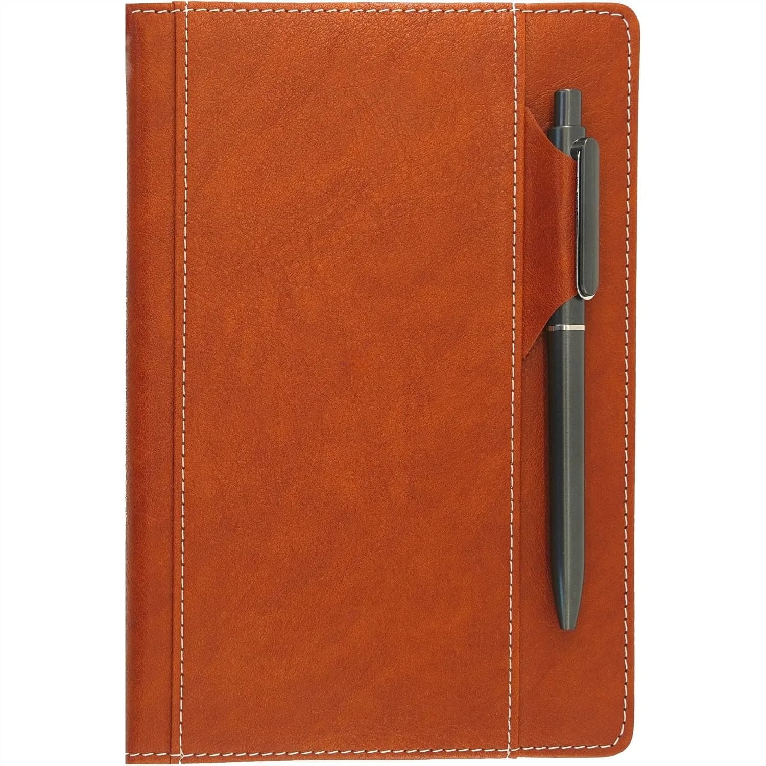 Leather Executive Notebook with Pen Holder, 240 Pages College Ruled, 80GSM, for Work, Study, and Daily Journaling