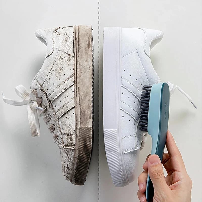 1 spazzola per la pulizia delle scarpe, spazzola in plastica per la pulizia dei vestiti, strumento per la pulizia della casa