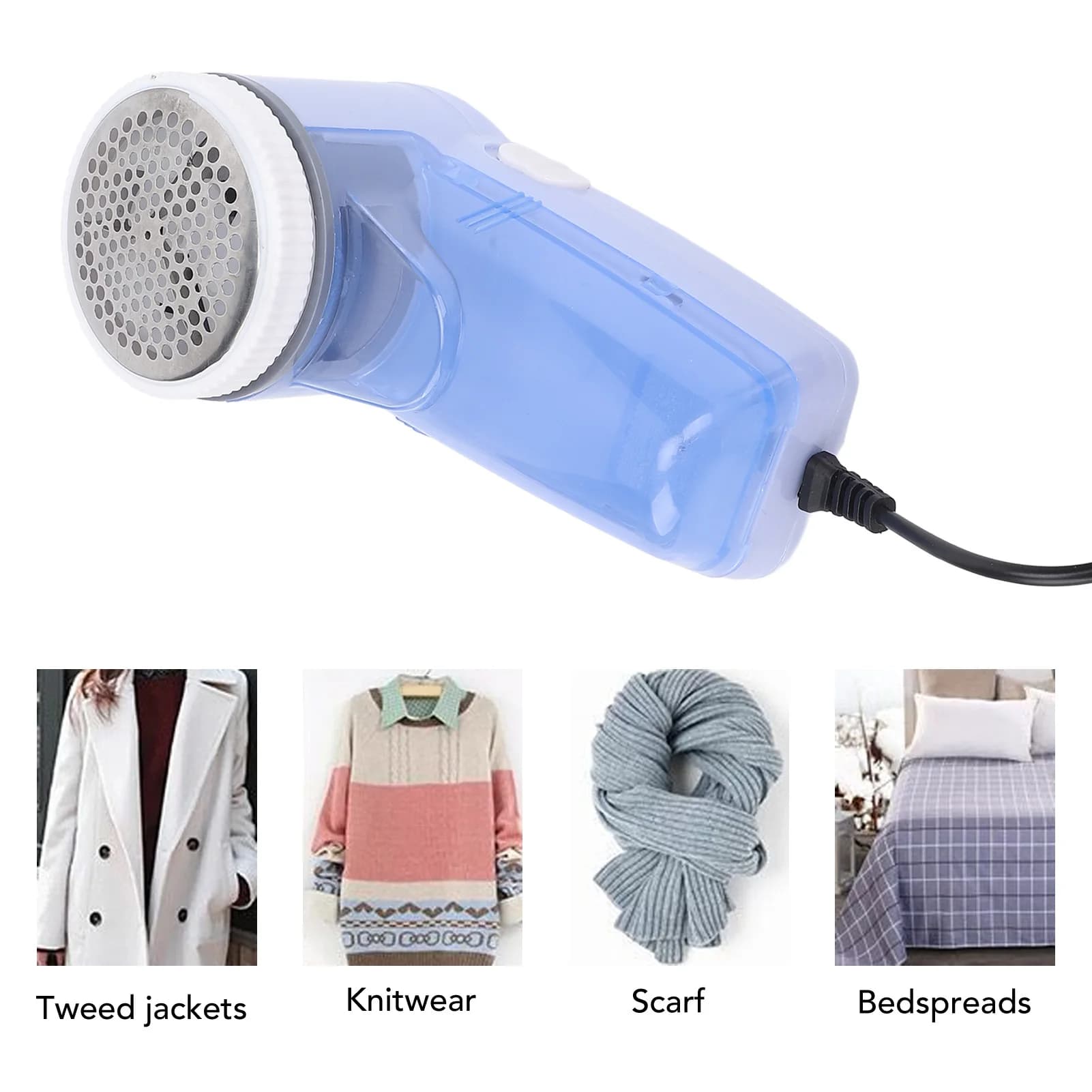 Rasoio elettrico per tessuti 3W Defuzzer per maglioni ergonomici e sicuri per vestiti, pantaloni, giocattoli di peluche