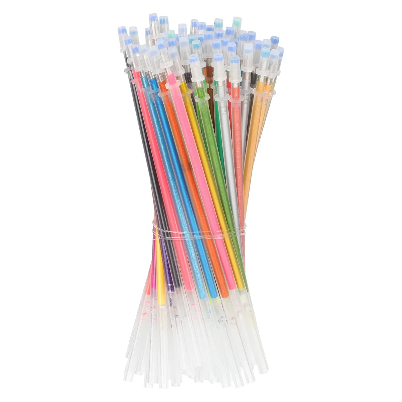 Kit di ricariche per penne gel colorate da 72 pezzi, ricariche in plastica resistente a prova di perdite, per studio, disegno, portatile