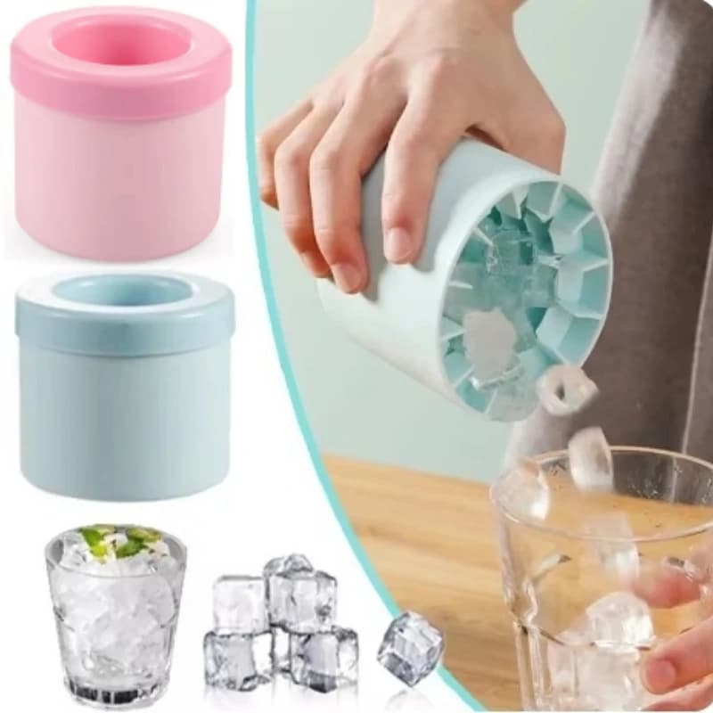 2 pezzi fai da te in silicone rotondo stampo per cubetti di ghiaccio secchiello per il ghiaccio frigorifero fatto in casa congelatore produttore di ghiaccio creativo stampo per cubetti di ghiaccio strumenti per bar