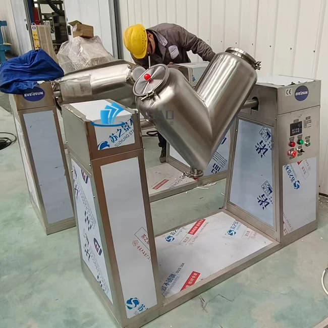 Large Capacity Stainless Steel V Type Mixing Equipment V Shape Blender for Dry Powder Mixing