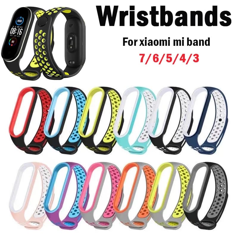 Cinturino sportivo per Xiaomi Mi Band 7 NFC smartwatch Correa miband7 Bracciale da polso in silicone con foro d'aria su Mi band 6 5 4 3 buono 2026