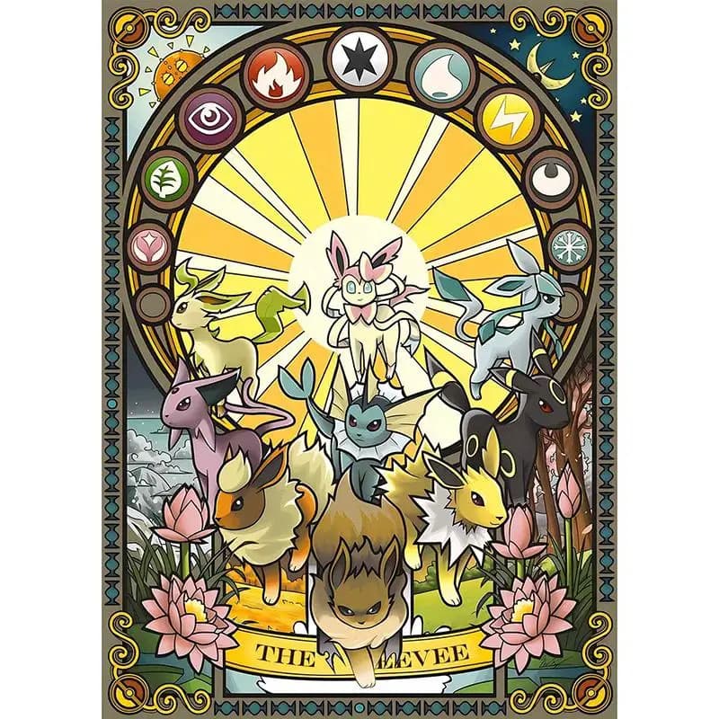 63-64pcs/set Eeveelution Umbreon Flash Card Sleeve PTCG Anime Game Collection Card Protective Cover Gift Toy 66*92mm