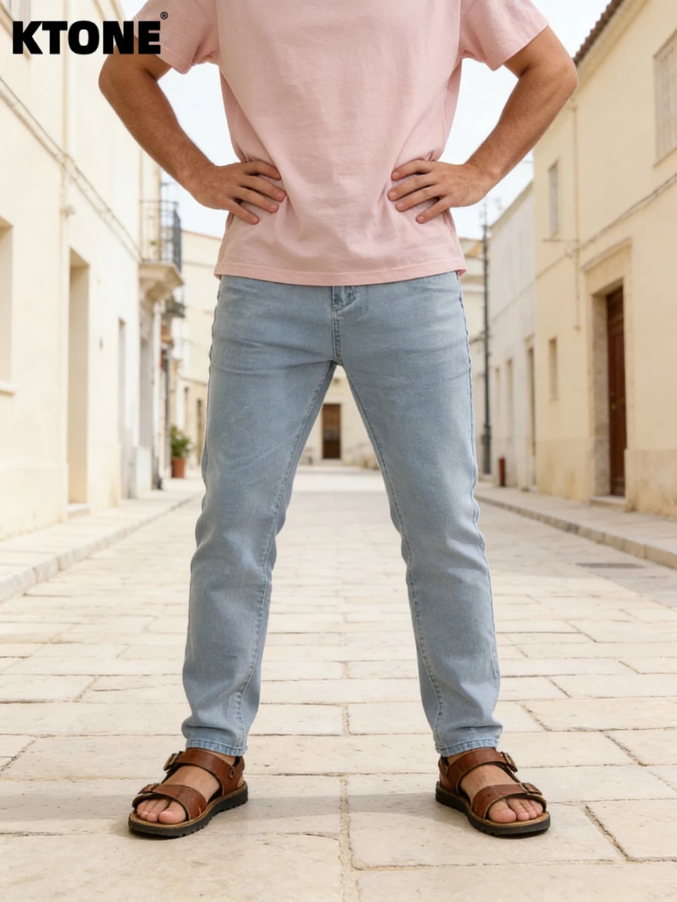 Jeans Slim Classici Blu Y2K da Uomo, Design Originale, Pantaloni per Uso Quotidiano, Senza Accessori o Cinture Incluse