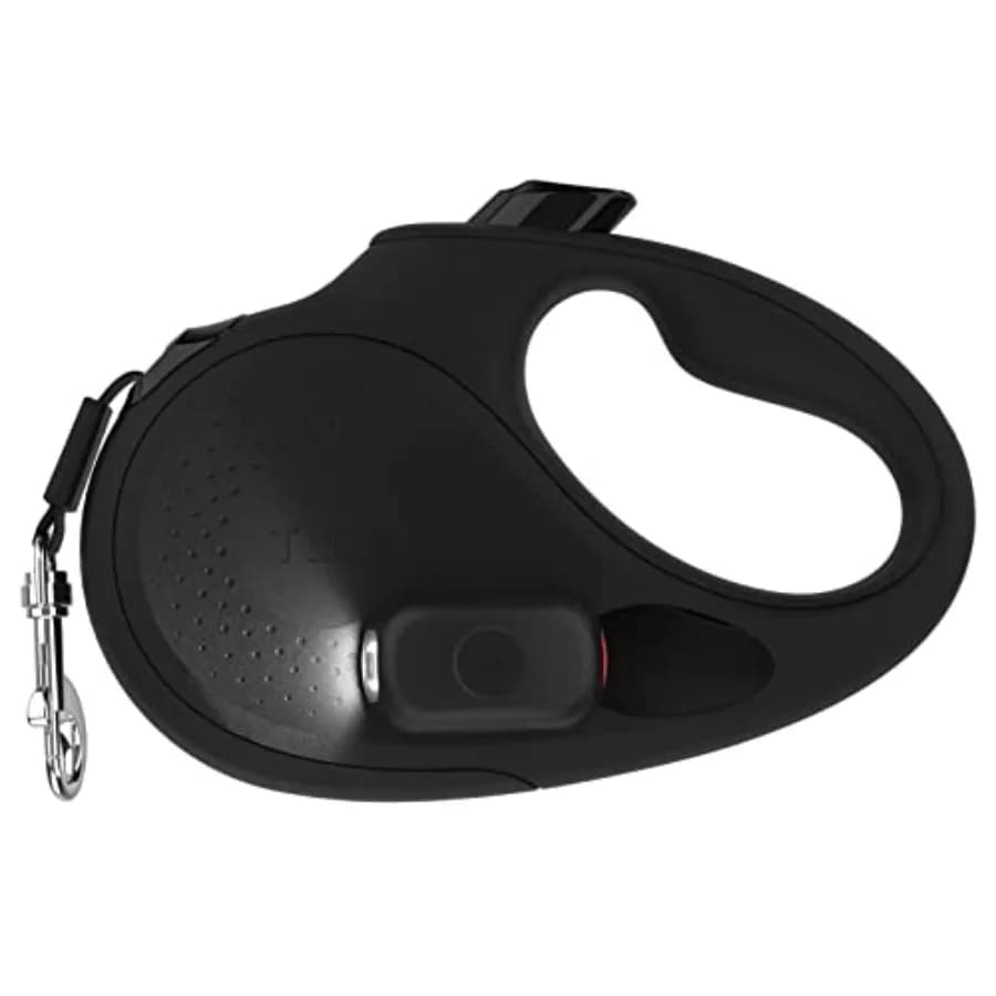 Ovale 360 ° Guinzaglio Retrattile Anti-Groviglio per Cani con Torcia Integrata e Tasca Dispenser Sacchetti Igenici