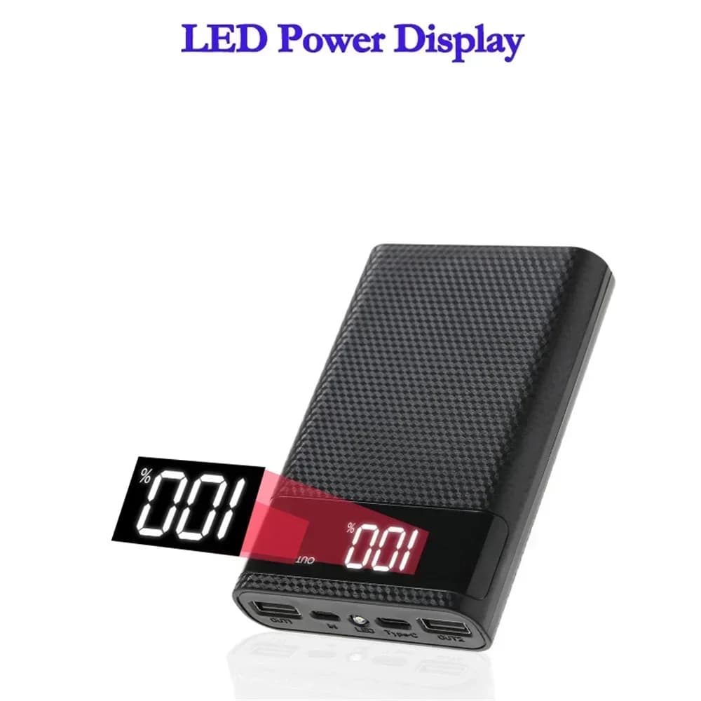 4x18650 Battery FAI FROM TE Power Bank Case Charging Box 5V Double USB Type C Interface Micro USB Android For Smartphone