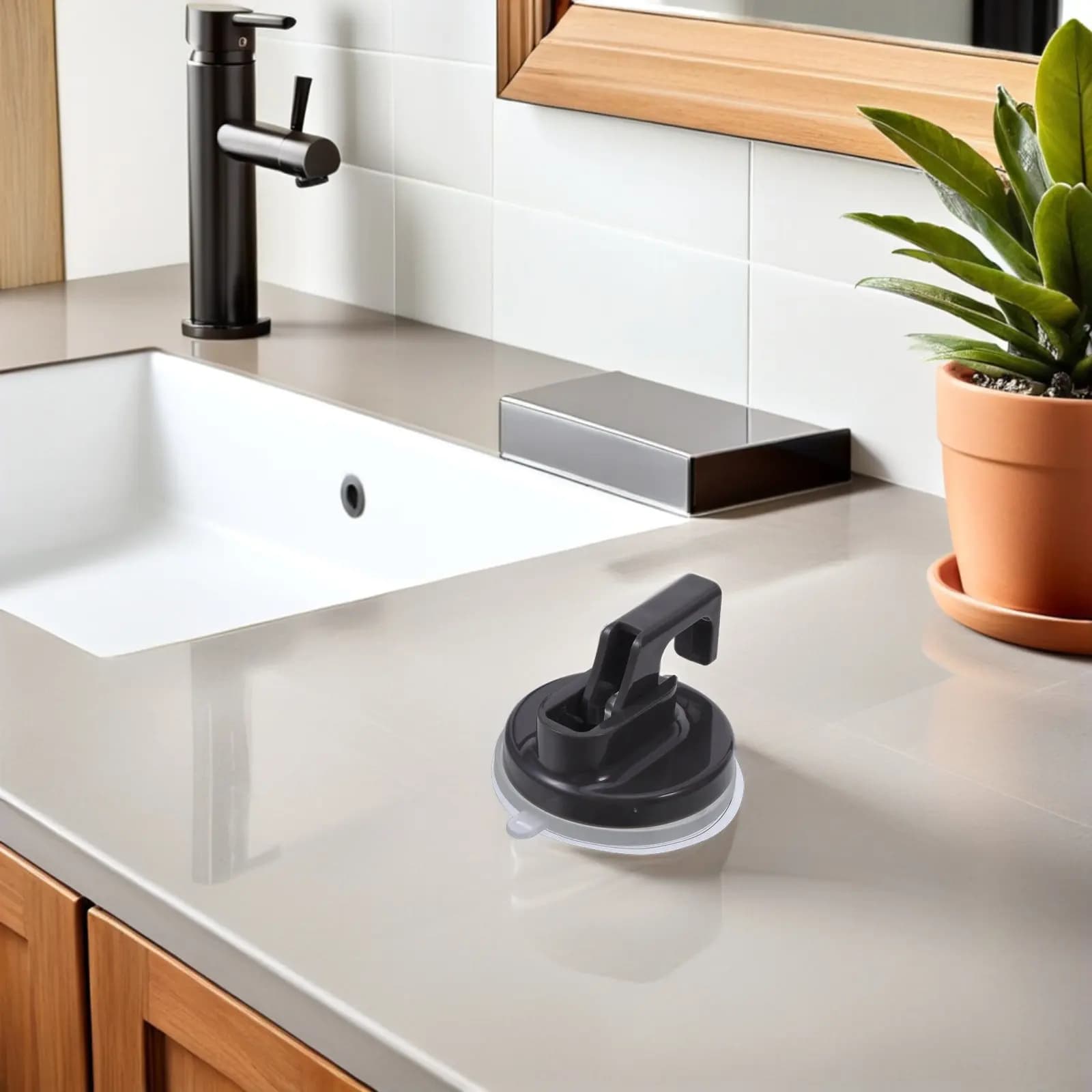 4 Pezzi Ganci a Ventosa Robusti, Supporto da Parete per Bagno Senza Foratura, Gancio Rimovibile per Asciugamani, Accappatoi, Spugne, Organizzazione Cucina