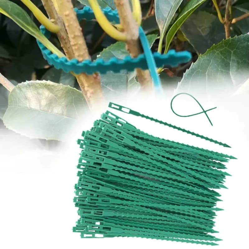 Adjustable Reusable Garden Plant Ties 300pcs Plastic Plant Support Straps Nylon Cable Ties for Flower Vine Tomato Climbing Plant