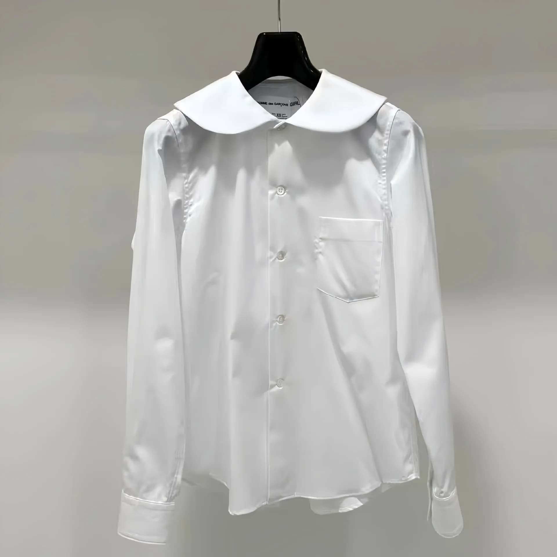 2025 Primavera Estate Nuovo colore puro Slim Fit girocollo camicia a maniche lunghe tasca camicetta moda donna
