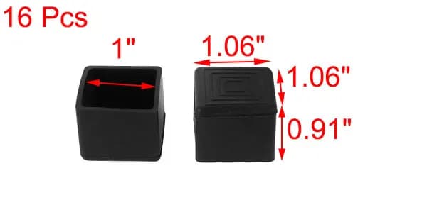 16pcs 1 "x 1" (25x25mm) sedia da scrivania tavolo tappi per gambe punta terminale mobili per la casa protezione per piedi mobili ruvidi