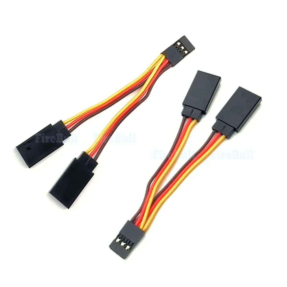 1 2 pcs/5 pcs 90mm Servo Splitter Cable, 1 Male to 2 Female JR Style Servo Y Wiring Cable Extension Cable for RC Auto Drone