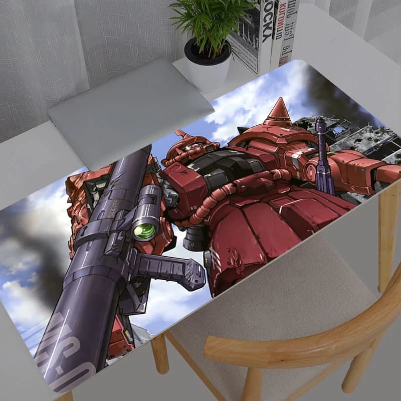 Tappetino per mouse Anime Mobile Suit Gundam, accessori durevoli per il gaming, tappetino grande per tastiera PC, tappetino da scrivania per gamer