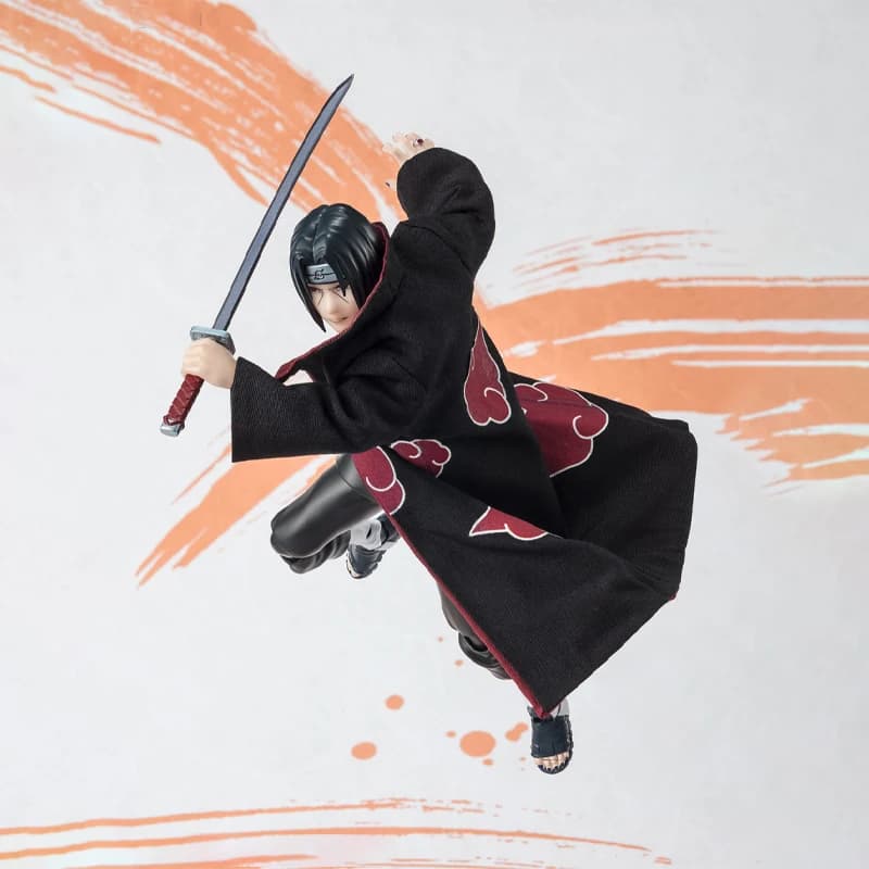 Vendita Immediata: Figura Originale Bandai Naruto Mol Kit SHF Uchiha Itachi NarutoP99, Action Figure da Collezione per Bambini