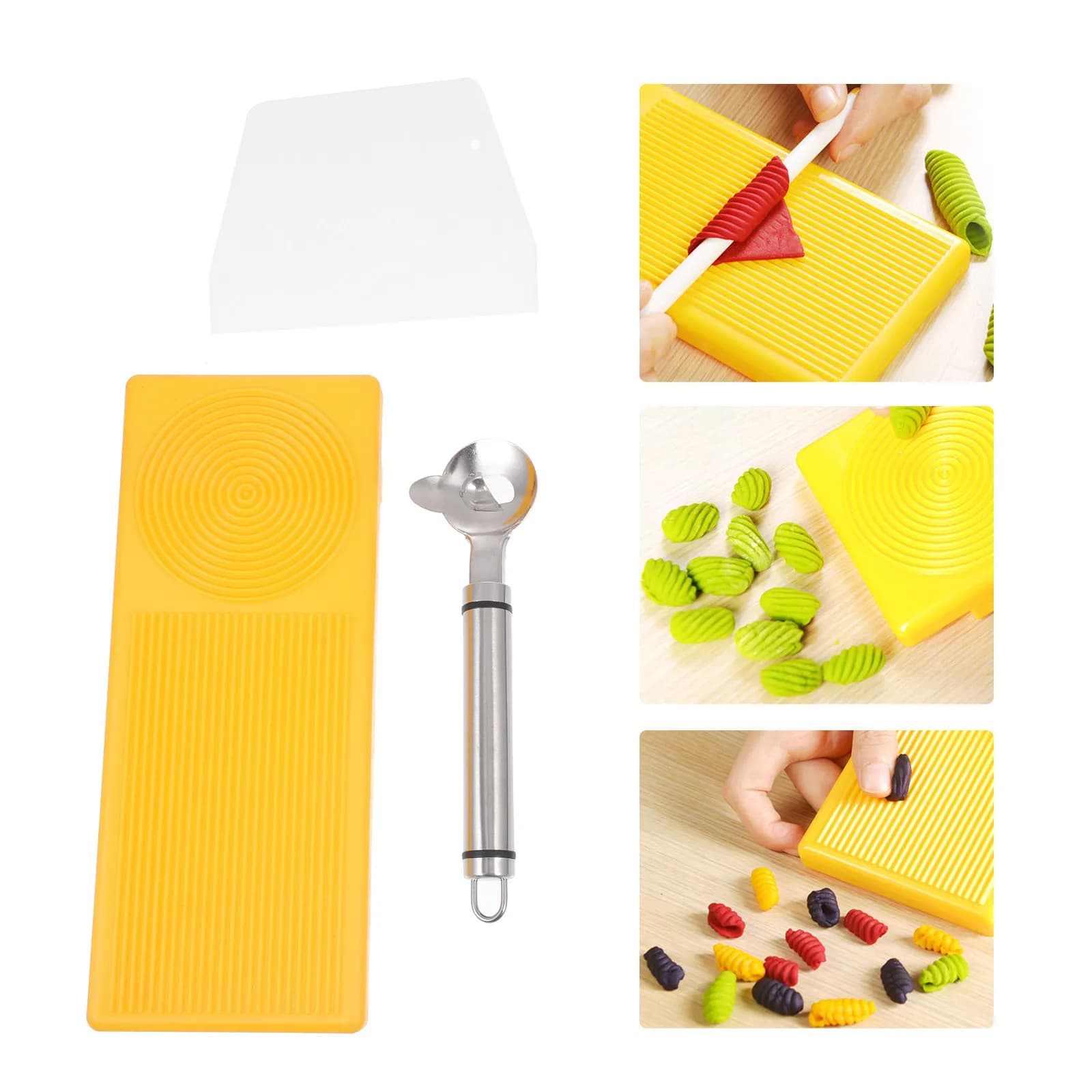 Set di 4 Tavole per Pasta in Plastica Alimentare Premium, per Fare Gnocchi e Pasta Fatta in Casa, Utensili da Cucina