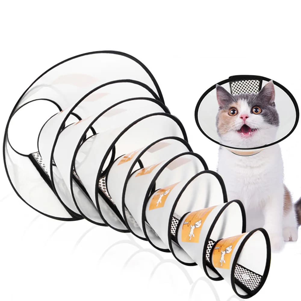 High Quality Soft Edges Protective Collar Anti-Bite Dog Neck Recovery Circle Transparent Puppy Pet Cone Collar