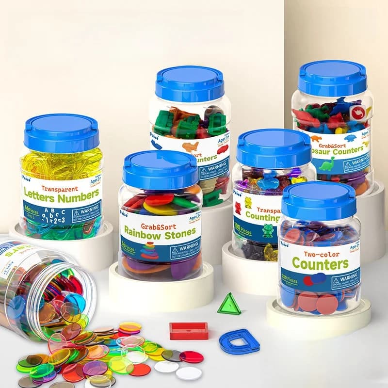 Giocattoli Matematici Montessori per Bambini, Blocchi Geometrici 3D, Puzzle Magnetici Educativi per Bambini