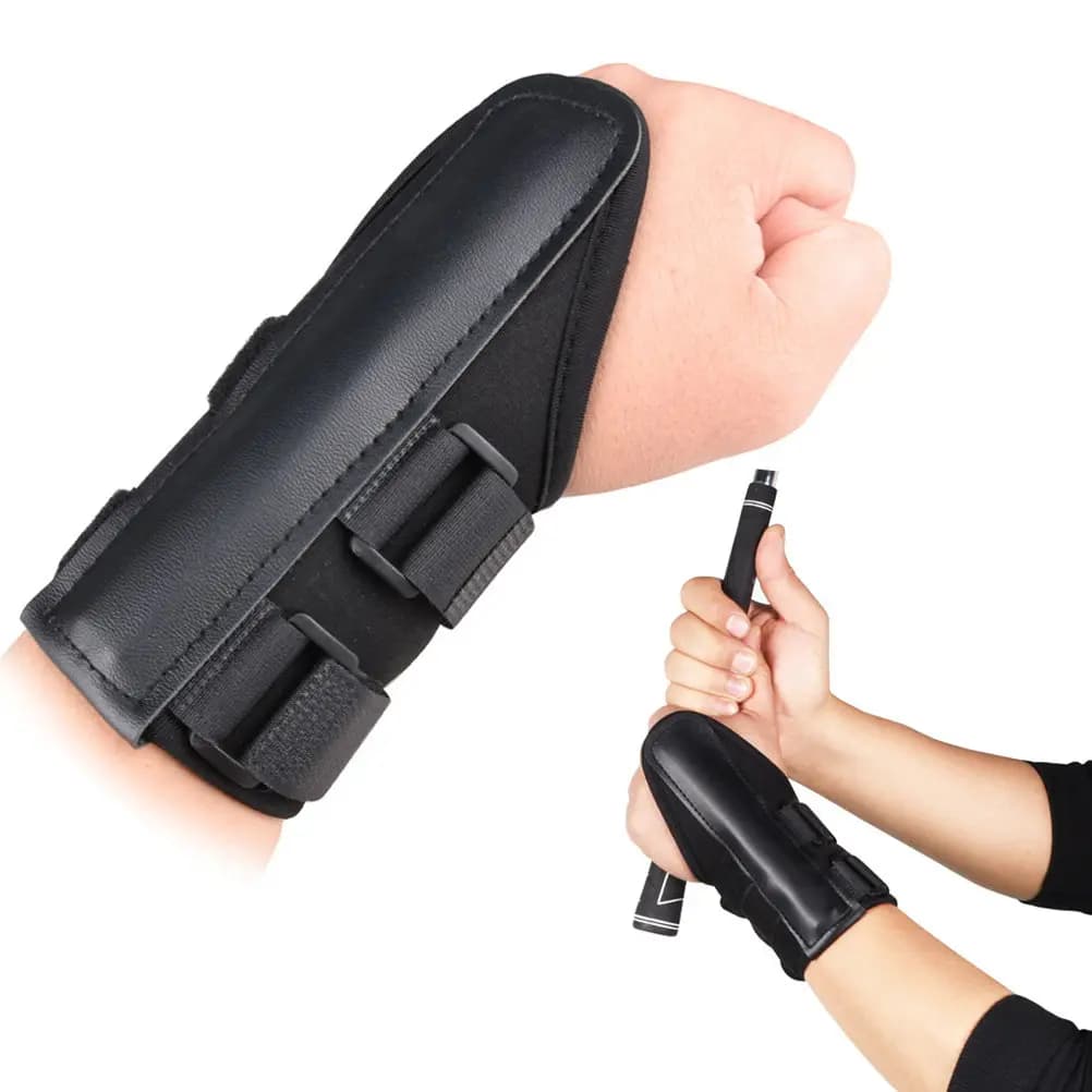 Supporto da Polso Nero per Golf, Correttore di Gesto Swing, Ausilio Portatile Traspirante per Allenamento, Strumento Lavabile per Fissaggio del Polso nel Golf