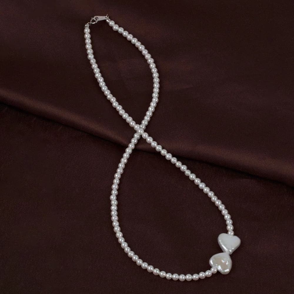 Small round neck of round pearls - Natural 17 inch natural freshwater pearls 3-4 mm, delicate jewels for everyday PN012
