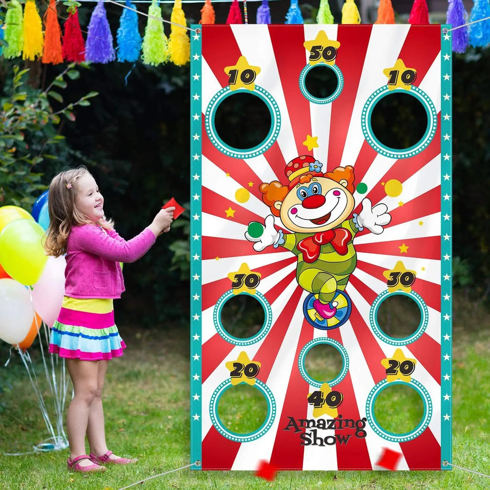 Toss Bean Bag Board Corn Hole Home Puntelli genitore-figlio Gioco di lancio per bambini Adulti Compleanno Baby Shower Decor Divertenti giochi di carnevale