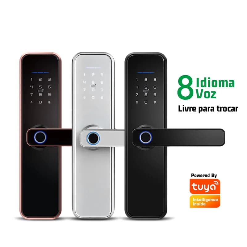 Cerradura intelige X5 impermeabile Tuya Biometric Fingerprint Security Intelligent Smart WiFi APP Password serratura elettronica della porta