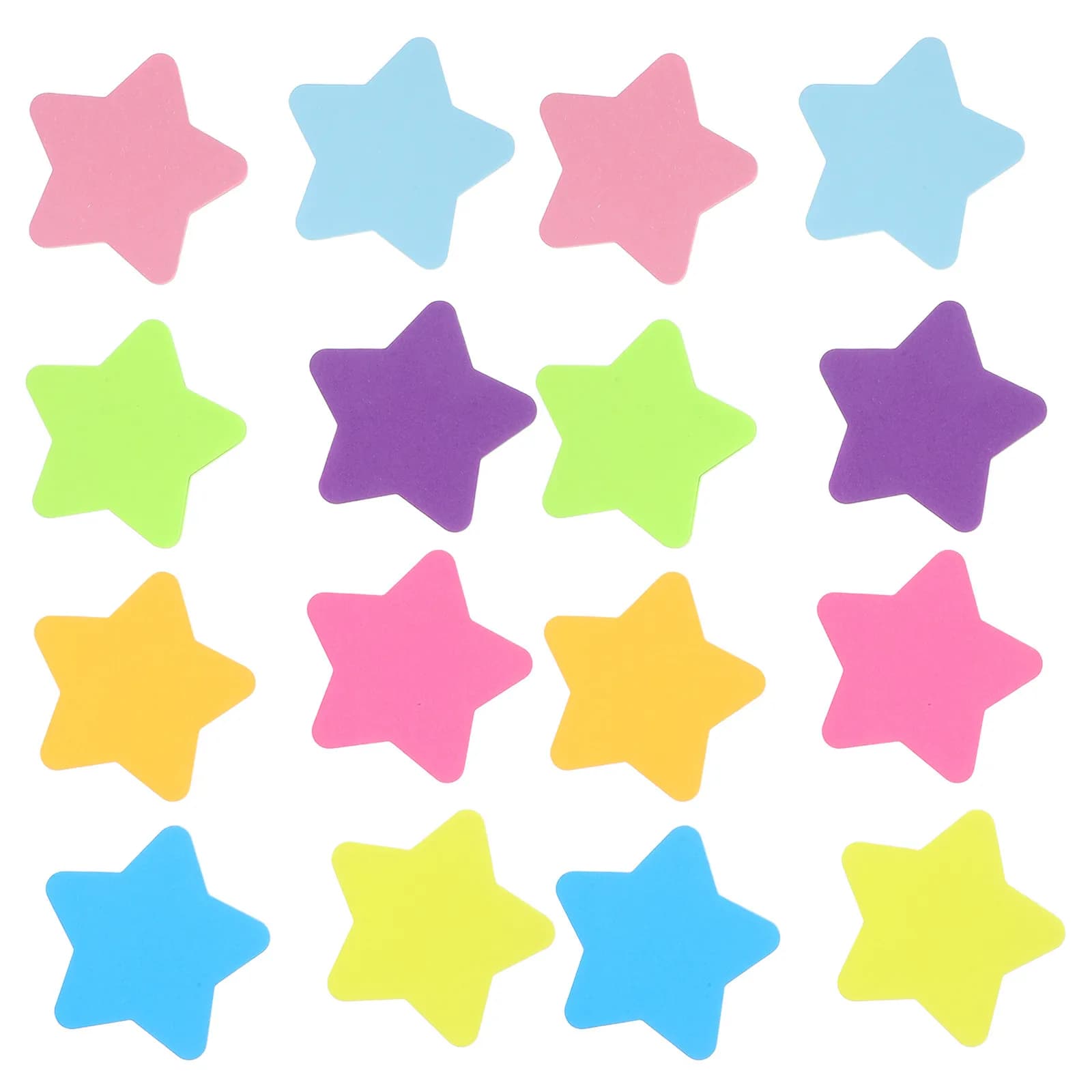 16Pcs Vibrant Star Notepads Self Stick Colorful Five Pointed Adhesive Notes for Daily Planner Journal Notebook Organizer Cute