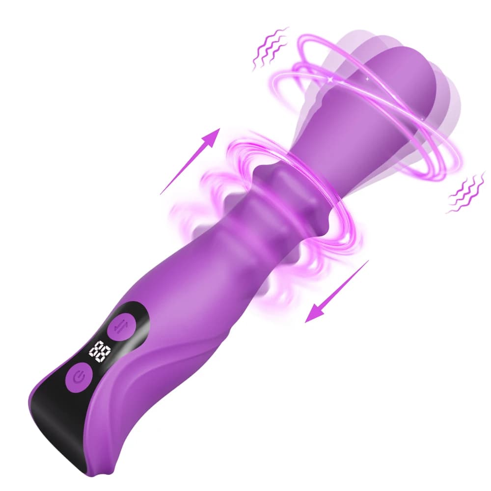 3 in 1 Telescopic Swing Vibrator Women Clitoris G Spot Stimulator Thrusting Beads Dildo Female Masturbation Adult Sex Toys