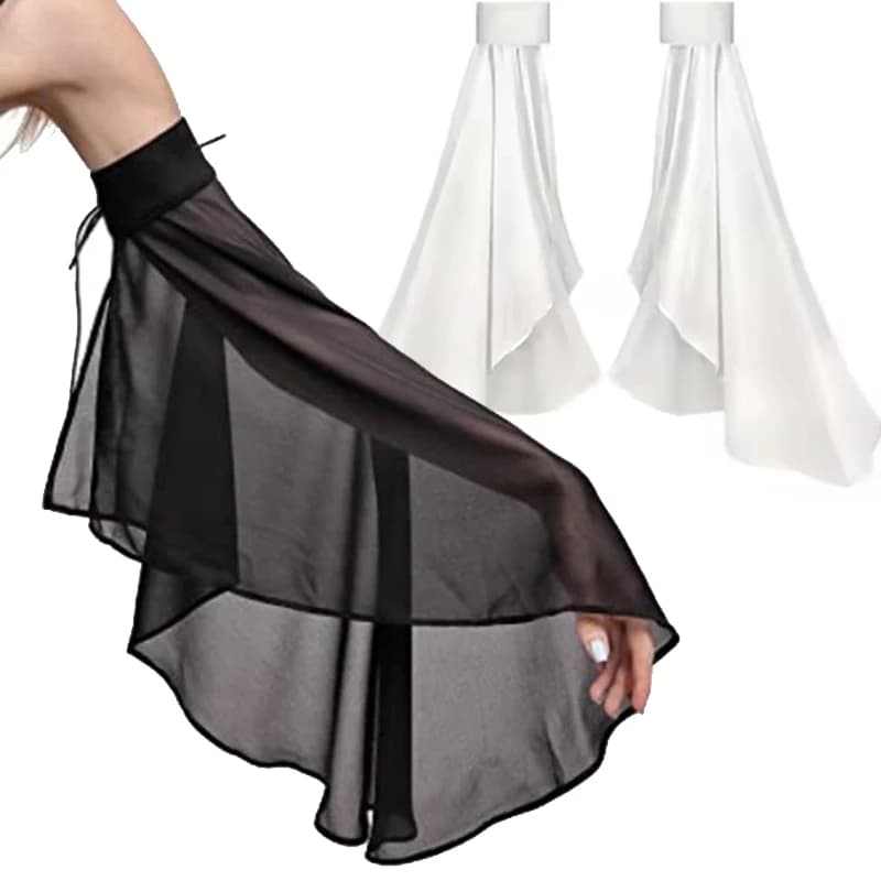 1 paio di scaldamuscoli in tulle con protezione solare a maniche lunghe staccabili da donna eleganti per matrimoni, accessori decorativi alla moda da indossare ogni giorno