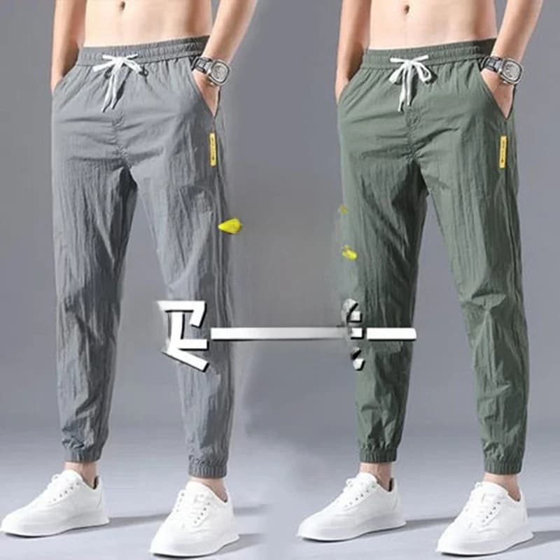 Pantaloni casual estivi sottili da uomo, senza metallo, stile workwear, jeans alla moda, outfit estivo, pantaloni lunghi senza stiratura, stile giovanile