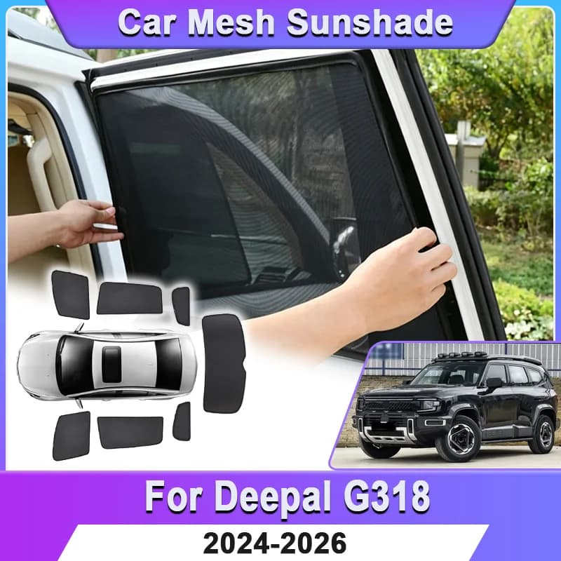 For Deepal G318 2024 2025 2026 Car Window Sun Visor Mesh Sunshade Magnetic Anti-UV Privacy Curtain Sunscreen Tools Accessories