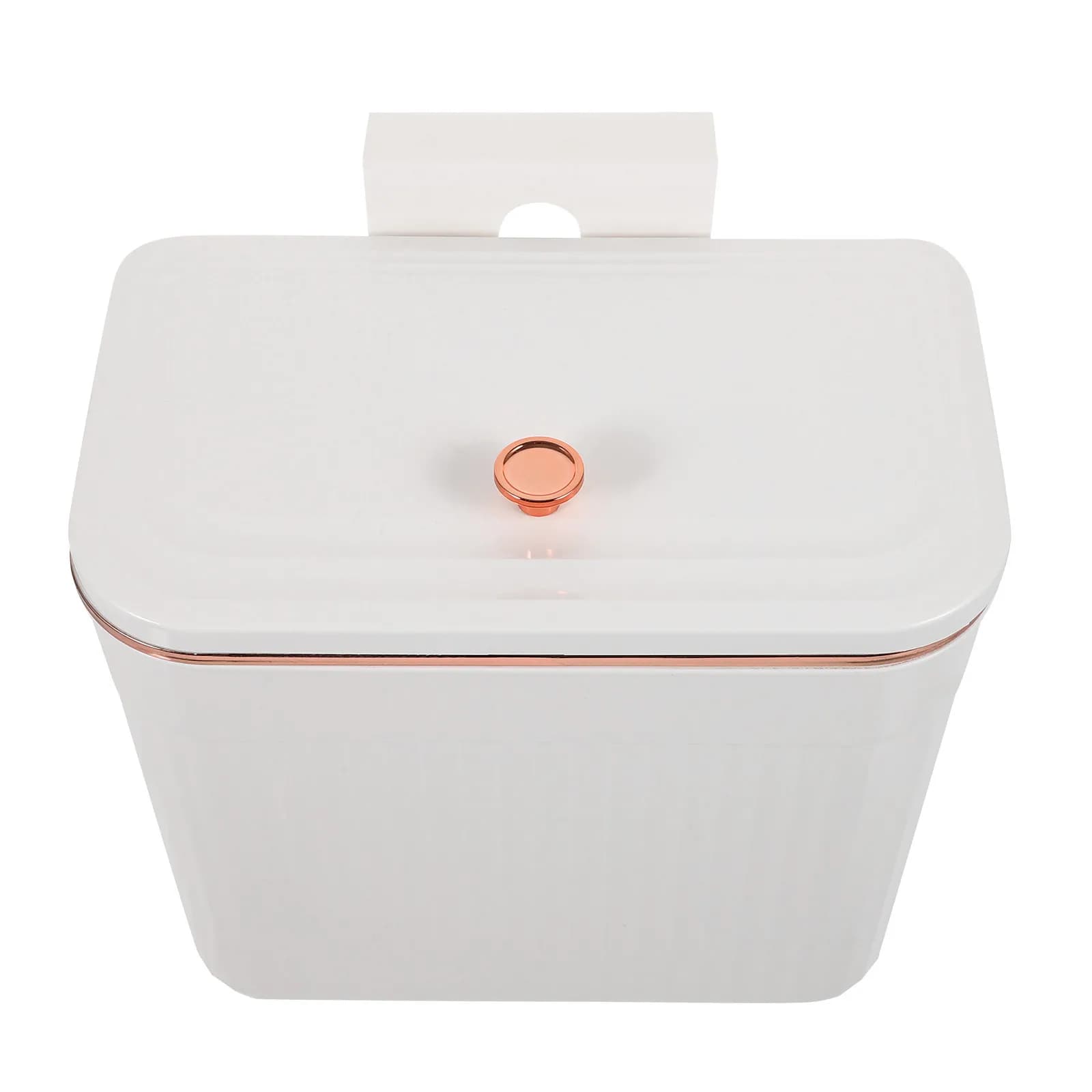 Cestino per rifiuti compatto con coperchio, montabile a parete o con gancio per porta, contenitore per rifiuti da cucina, piccolo contenitore per rifiuti in plastica